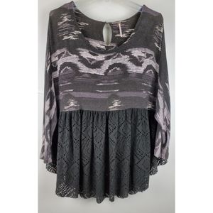 Free people keyhole back eyelet bottom  top